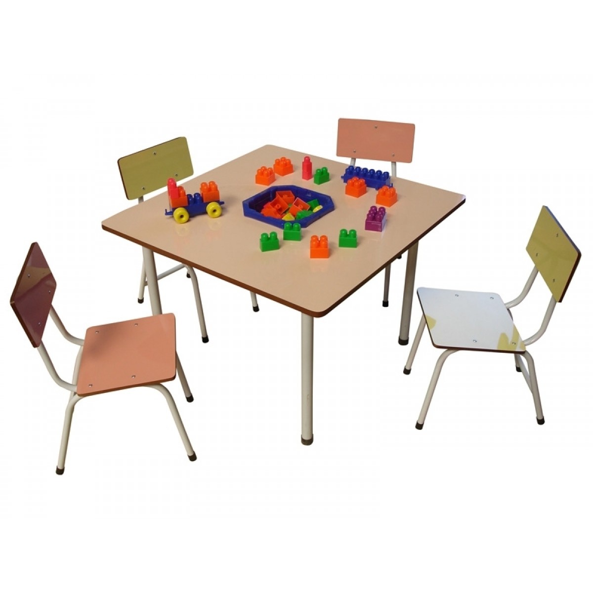 CONJUNTO DE MESA COM BAÚ 0,80 X 0,80