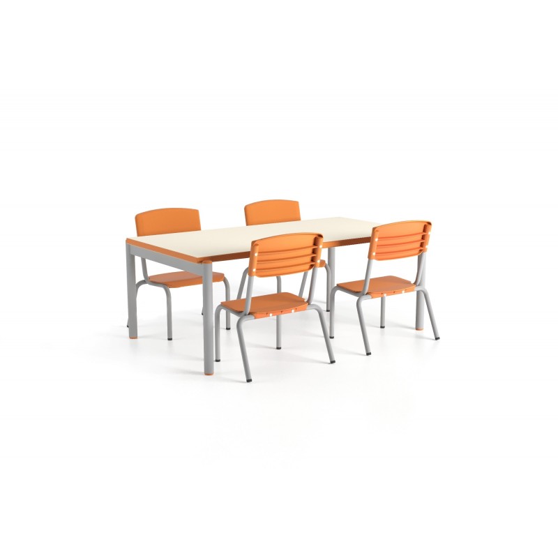 CONJUNTO DE USO MÚLTIPLO COLETIVO (1 MESA / 4 CADEIRAS)